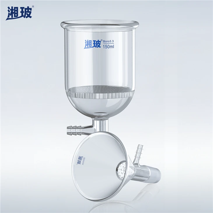Lab Glassware Triangular Filter Glass Funnels factory